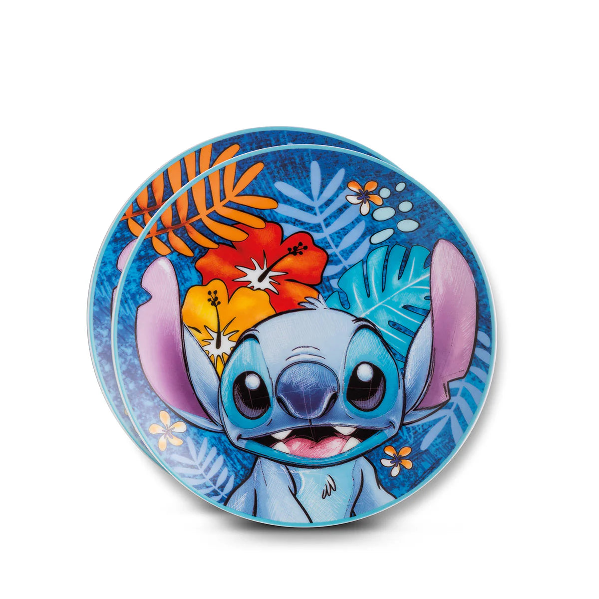 EGAN Set 2 piatti dessert Stitch Blu d.19 DISNEY