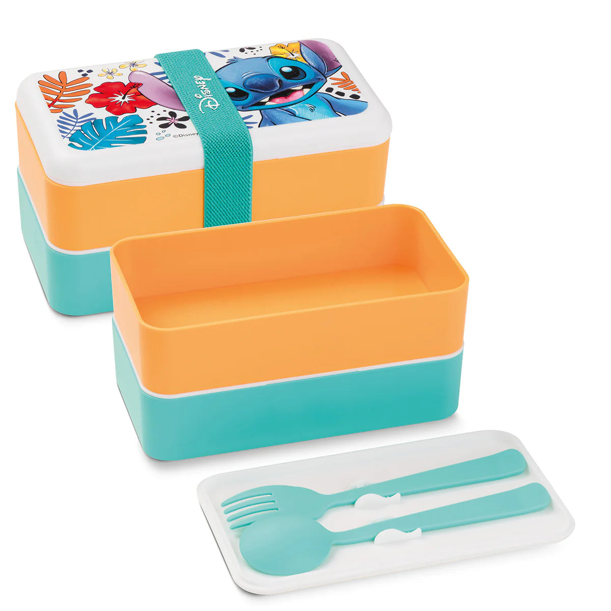 EGAN Lunch box Stitch bianca 18x10 DISNEY