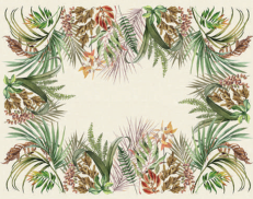 Tovaglia In Cotone Con Fantasia Datteri 140X240 Linea Oro