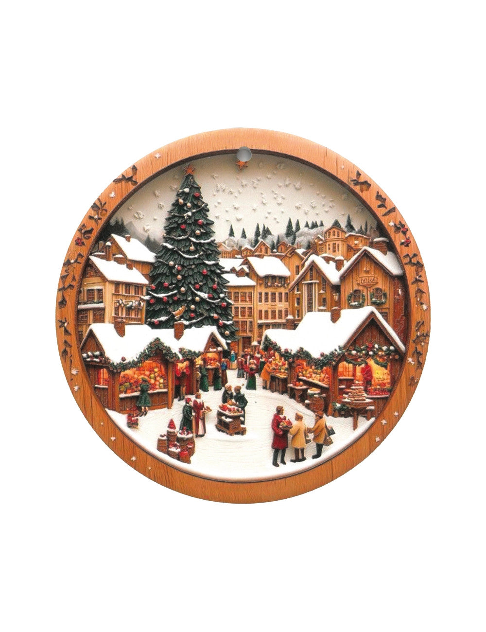 DECORATION BIANCO NATALE MERCATO NATALIZIO CERAM/SUGHERO BRANDANI