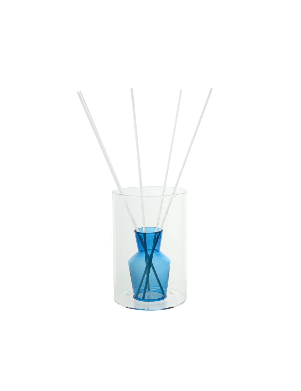 DIFFUSORE DI FRAGRANZA HYDRIA BLUE VETRO CON BASTONCINI FIBER WOOD - BRANDANI