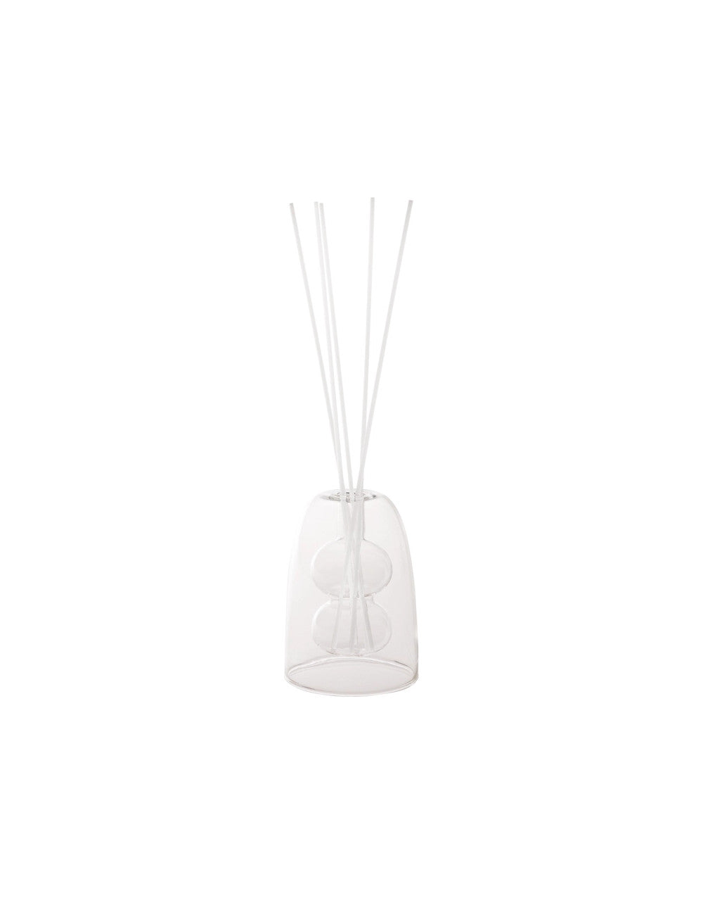 DIFFUSORE DI FRAGANZA MINI BUBBLE TRASPARENTE VETRO C/BASTONCINI FIBER WOOD