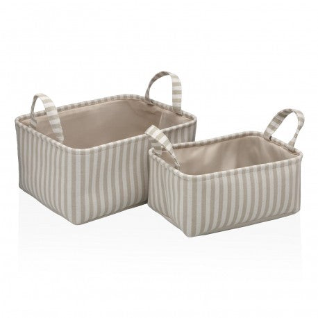 SET DUE CESTE RIGHE GRIGIE - VERSA
