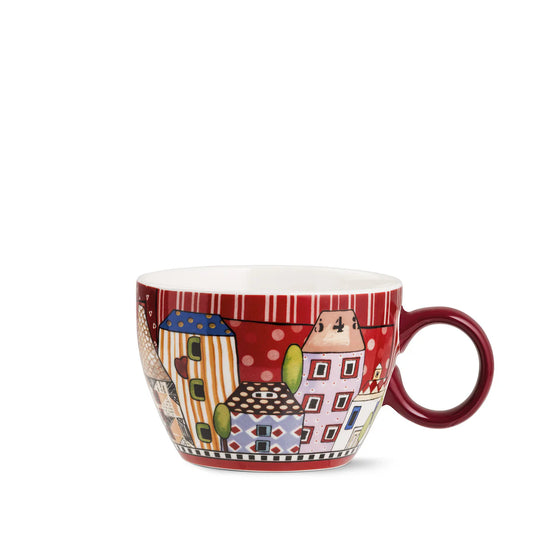 EGAN Tazza Colazione Paese Mio Rosso ml. 460