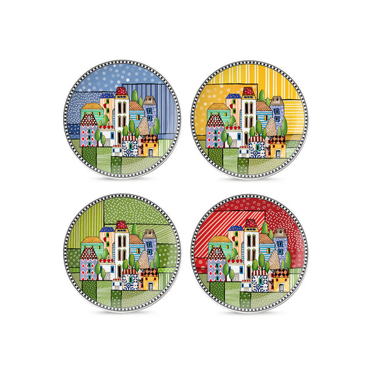 EGAN Set 4 Piatti Dessert Assort. Paese Mio D19