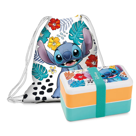 EGAN Set Lunch box + sacca Stitch Bianco  DISNEY
