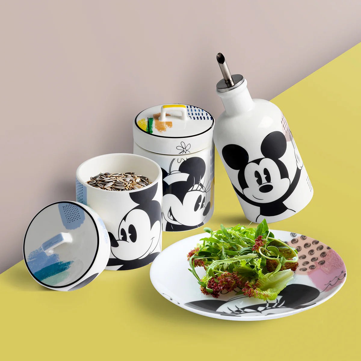 EGAN Barattolo Mickey Mouse Enjoy Celeste Cm9x13,3