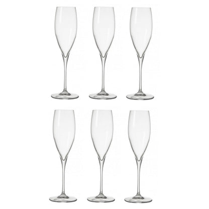 CALICE FLUTE OBLIO VETRO SET 6 BICCHIERI