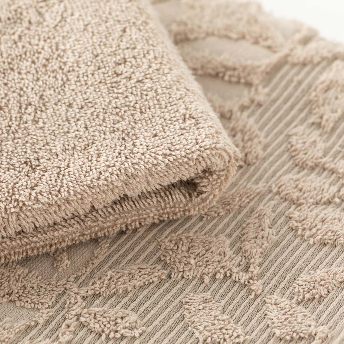 Set Asciugamani 1+1 In Spugna Jacquard Floreale Tula Linea Oro