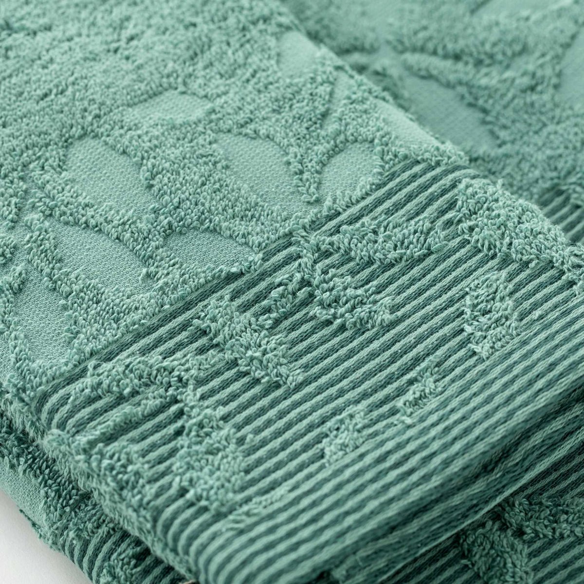 Set Asciugamani 1+1 In Spugna Jacquard Floreale Tula Linea Oro
