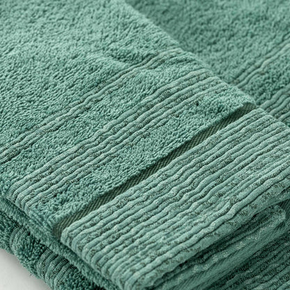 Set Asciugamani 1+1 In Spugna Con Bordura Jacquard Olimpia Linea Oro