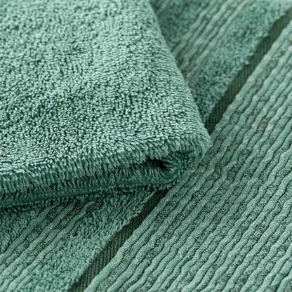 Set Asciugamani 1+1 In Spugna Con Bordura Jacquard Olimpia Linea Oro