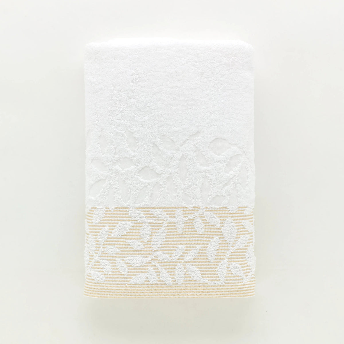 Telo Bagno 90x140 Cm In Spugna Jacquard Floreale Tula Linea Oro