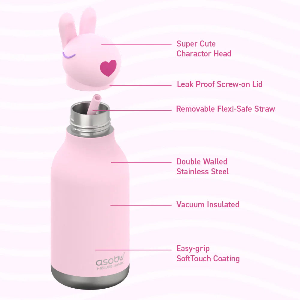 BOTTIGLIA TERMICA PINK BUNNY 475ML