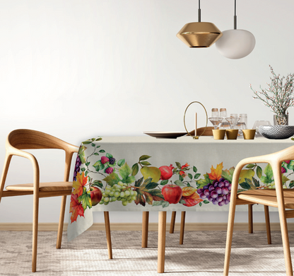 Tovaglia In Cotone Con Fantasia vigneto 140X240 Linea Oro