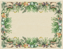 Tovaglia In Cotone Con Fantasia Spezie 140X340 Linea Oro