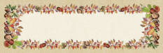 Runner Autunnale Sottobosco Stampa Digitale 100% Cotone 45x150cm - Linea Oro