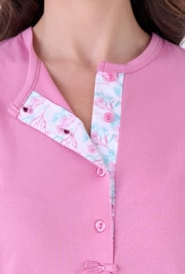 Pigiama Donna 3 PEZZI manica corta e pantalone lungo, e pantaloncino 3604