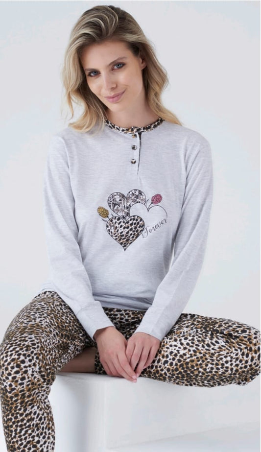 Pigiama Donna Lungo Maculato