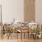 Tovaglia In Cotone Con Fantasia Autunnale Di Foglie Sottobosco 140X180 Linea Oro