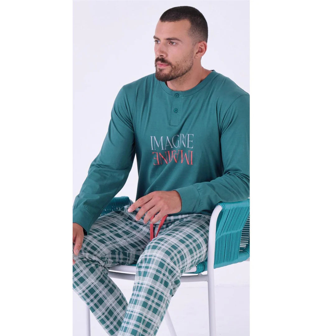 Pigiama uomo manica lunga e pantalone lungo