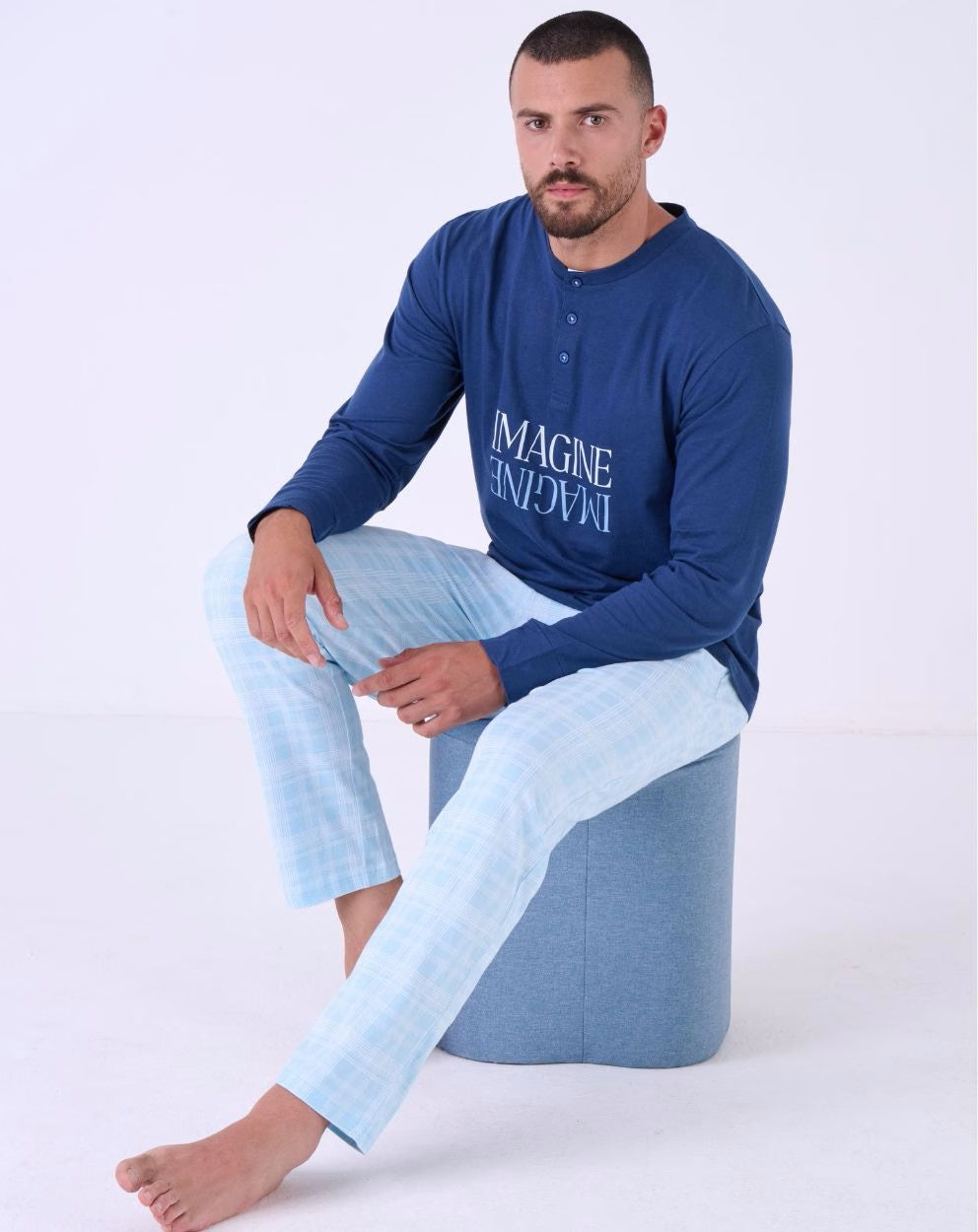 Pigiama uomo manica lunga e pantalone lungo
