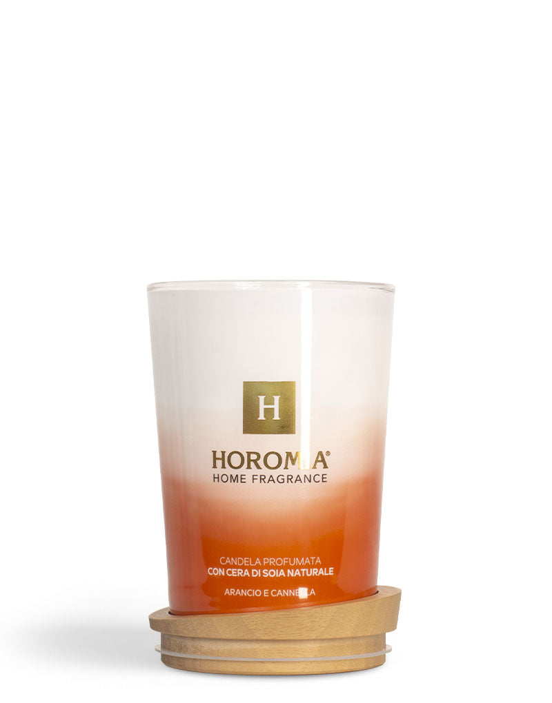 HOROMIA Candela Profumata Arancio e cannella 350g