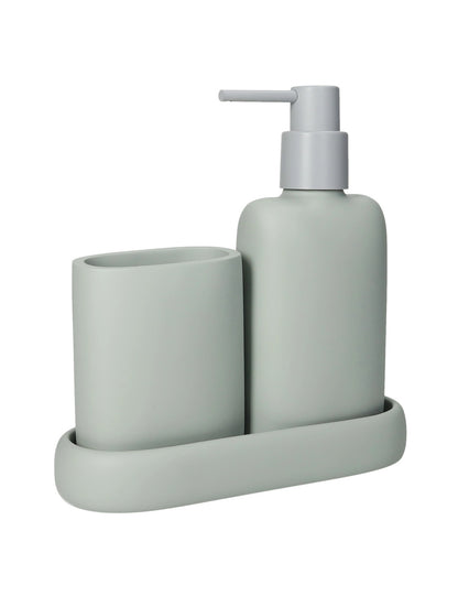 Brandani ACCESSORI BAGNO LINEAR VERDE SALVIA SET 3 PZ POLIRESINA