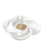 ANTIPASTIERA GIRELLA PORCELLANA/BAMBOO C/4 FORCH INOX