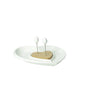 BRANDANI ANTIPASTIERA LOVE PORCELLANA/BAMBOO C/2 FORCH INOX