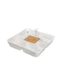 BRANDANI ANTIPASTIERA TETRIS PORCELLANA/BAMBOO CON 2 FORCHETTINE INOX/PORCELLANA