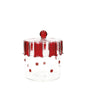 Barattolo Pois Rosso In Vetro – Elegante E Decorativo Per Ogni Ambiente