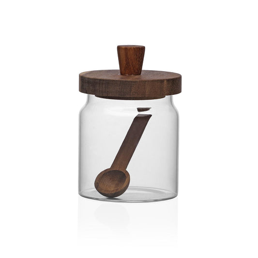 VERSA BARATTOLO IN CRISTAL CON CUCCHIAIO 470ML