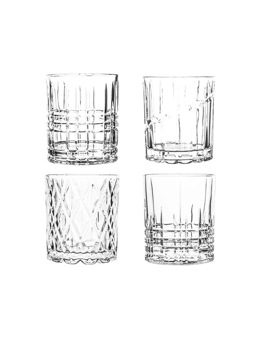 BICCHIERE MULINELLO NEW DECORI ASSORTITI SET 4 PZ VETRO BRANDANI