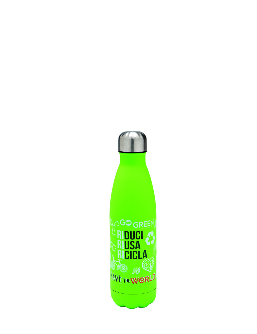BOTTIGLIA TERMICA 5OOML C/CHIUERM D.ASS INOX/PP DISP12P BRANDANI