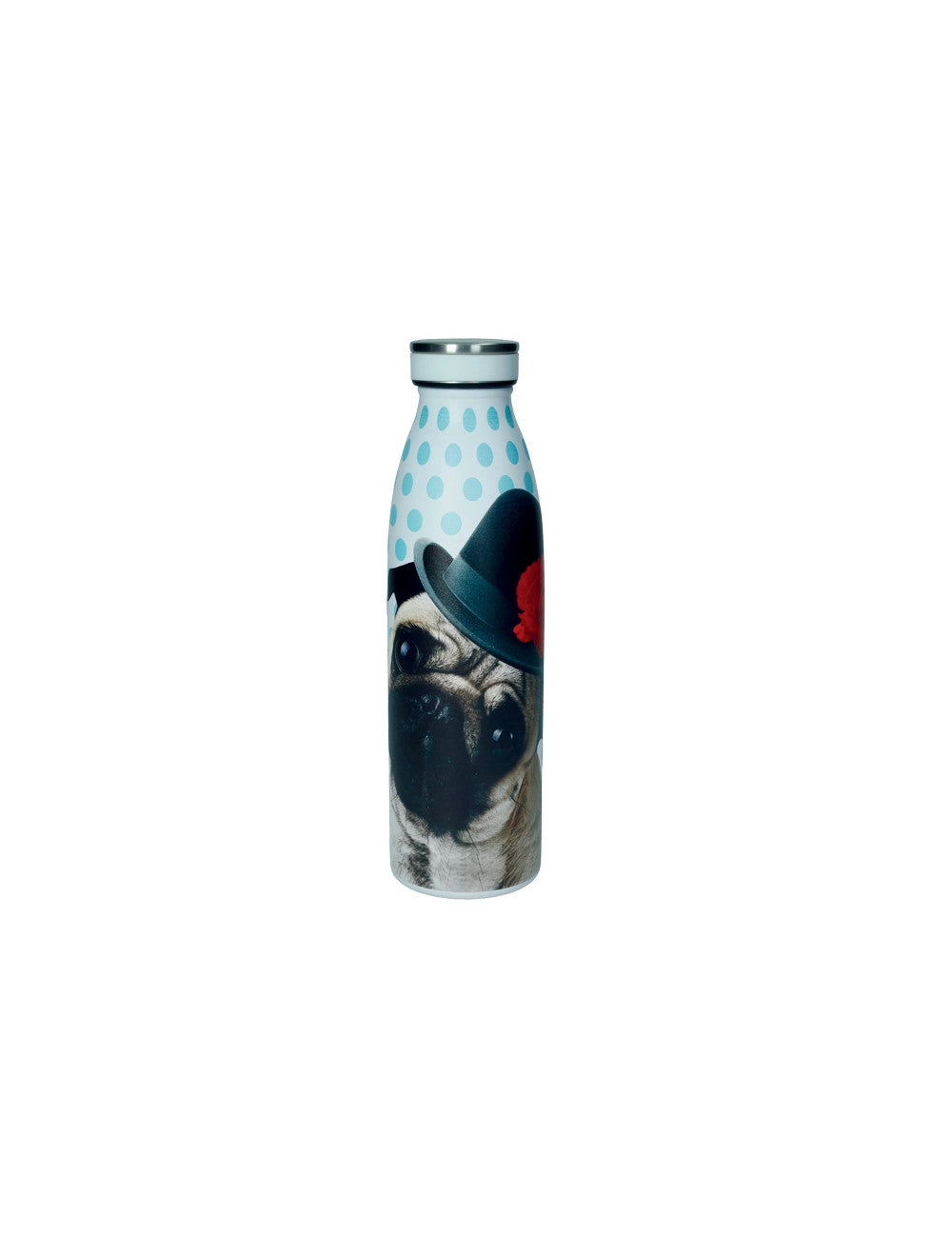 BRANDANI BOTTIGLIA TERMICA FUNNY ZOO 500ML C/CHIUS ERM SOGG.ASS INOX/PP DISP12P