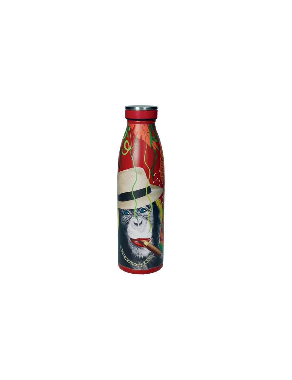 BRANDANI BOTTIGLIA TERMICA FUNNY ZOO 500ML C/CHIUS ERM SOGG.ASS INOX/PP DISP12P