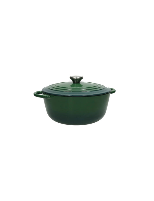 CASSERUOLA COCOTTE VERDE GHISA SMALTATA 4 LT - BRANDANI