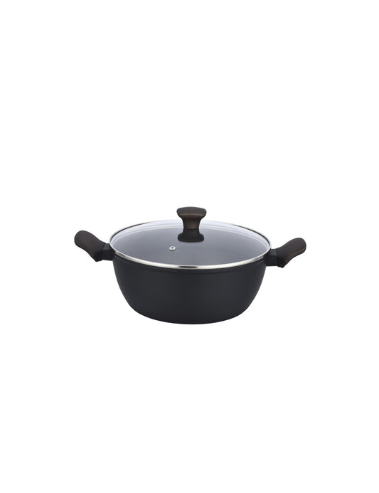 CASSERUOLA SHUTTLE FORGIATA NERA C/RIVESTIMENTO ANTIAD ILAG XERADUR CERAM/ALL/BACHELITE C/COP VETRO