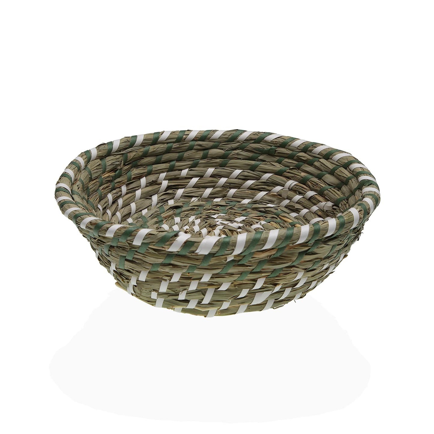 CESTINO BIANCO E VERDE 25 CM - VERSA