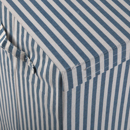 CESTO PANNI PIEGHEVOLE RIGHE BLU - VERSA