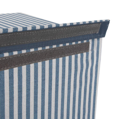 CESTO PANNI PIEGHEVOLE RIGHE BLU - VERSA
