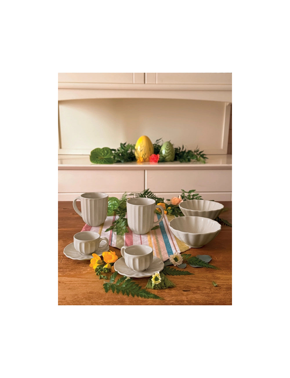 MUG CALIPSO AVORIO SET 2 PZ STONEWARE