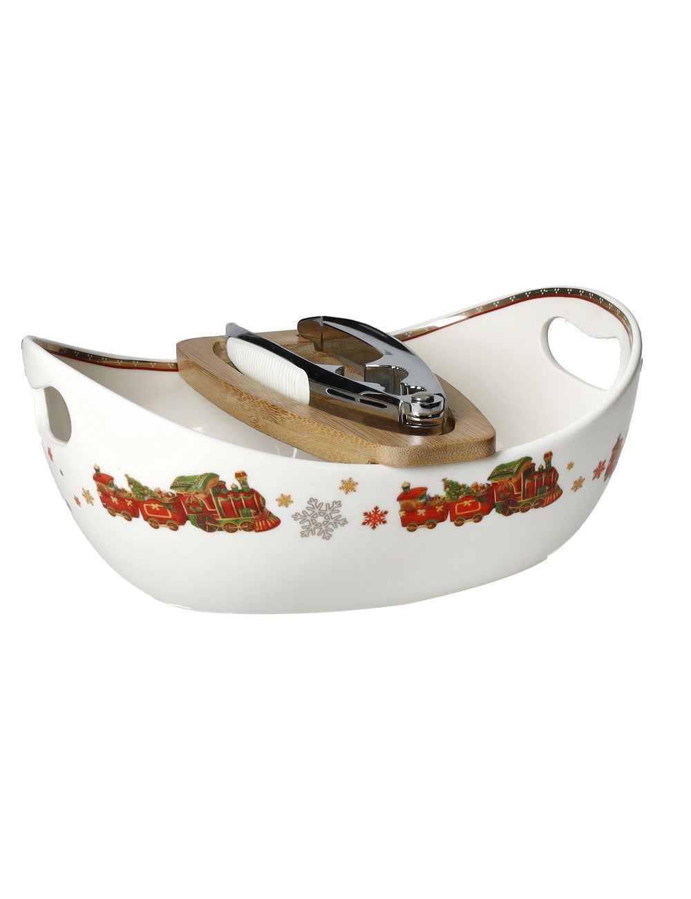 CIOTOLA PORTANOCI CHRISTMAS PORC C/SUP BAM C/SCHIA CPL BRANDANI