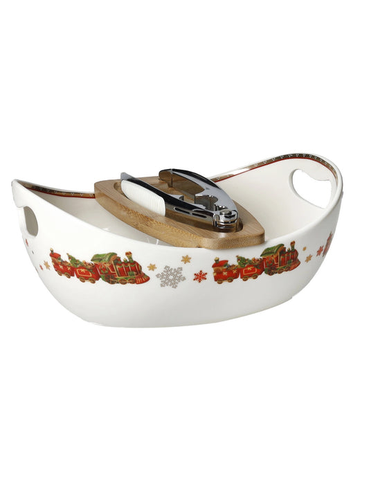 CIOTOLA PORTANOCI CHRISTMAS PORC C/SUP BAM C/SCHIA CPL BRANDANI
