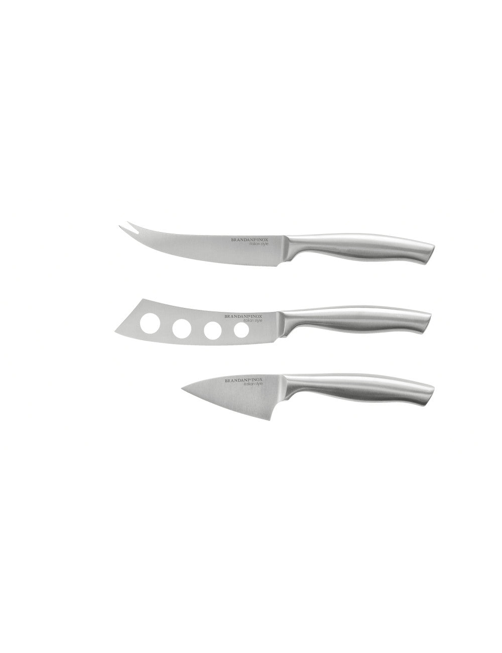 COLTELLO FORMAGGIO SET 3 PZ INOX - BRANDANI