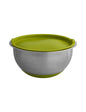 CONTENITORE BOMBETTA CON BASE E TAPPO VERDE IN INOX E SILICONE
