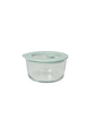 CONTENITORE ERMETICO VERDE SALVIA VETRO/SILICONE