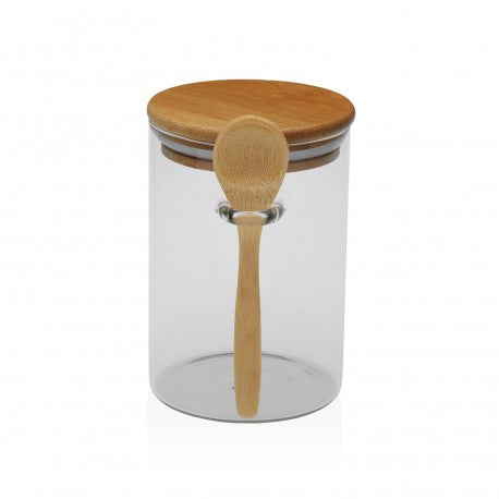 CONTENITORE 400ML BOROSILICATO CON CUCCHIAIO - VERSA