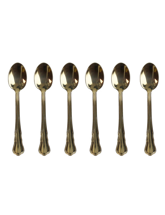 CUCCHIAINO MOKA IMPERIAL GOLDSET 6 PZ INOX